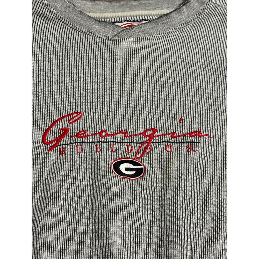 Vintage Cadre Athletic Georgia Bulldogs Grey Crewneck Sweater Y2K - Men’s Large - Picture 2 of 8